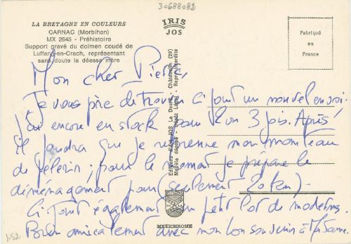 Support gravé du Dolmen de Luffang-en-Crach