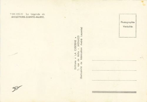 La Légende de Moustiers